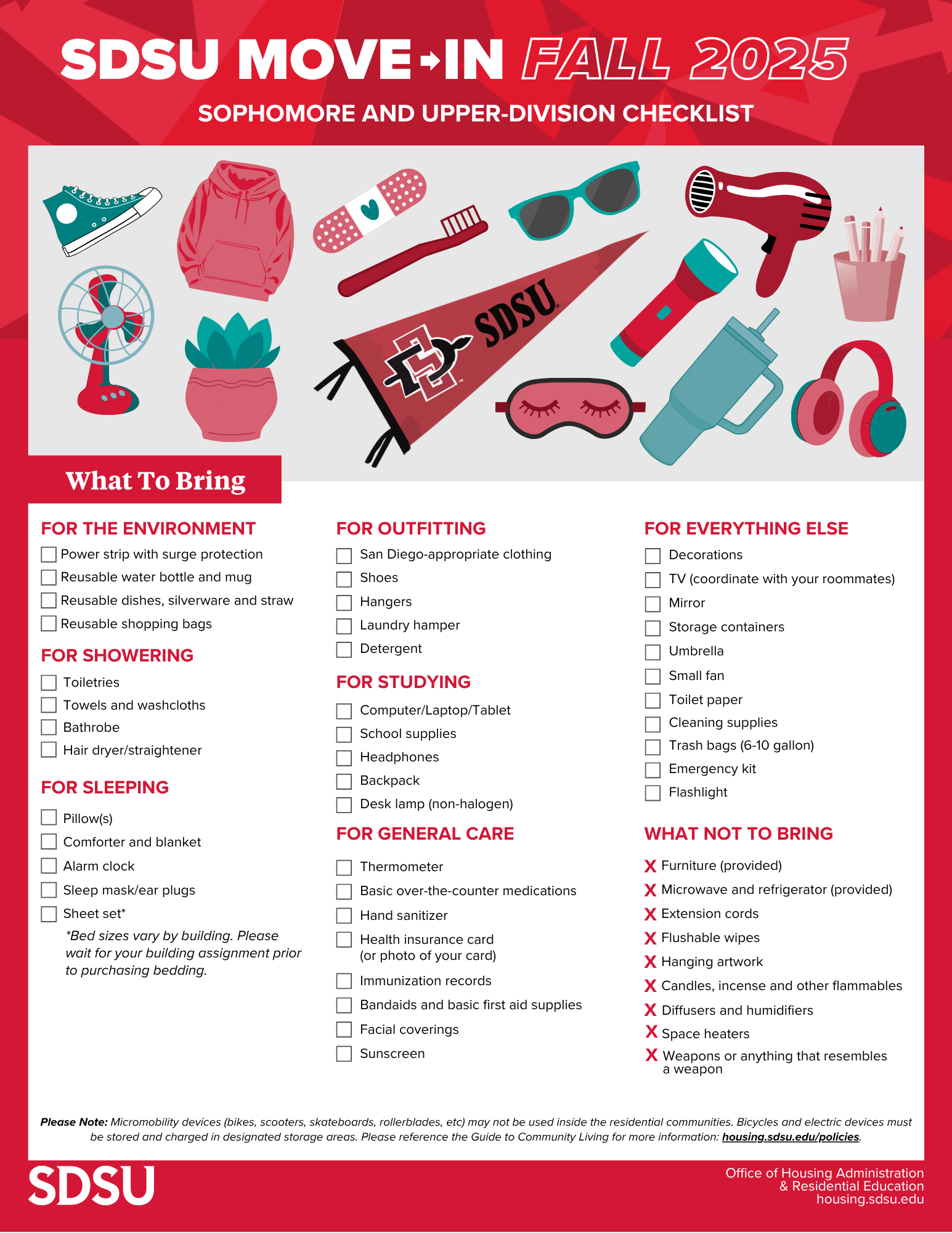 sophomore checklist