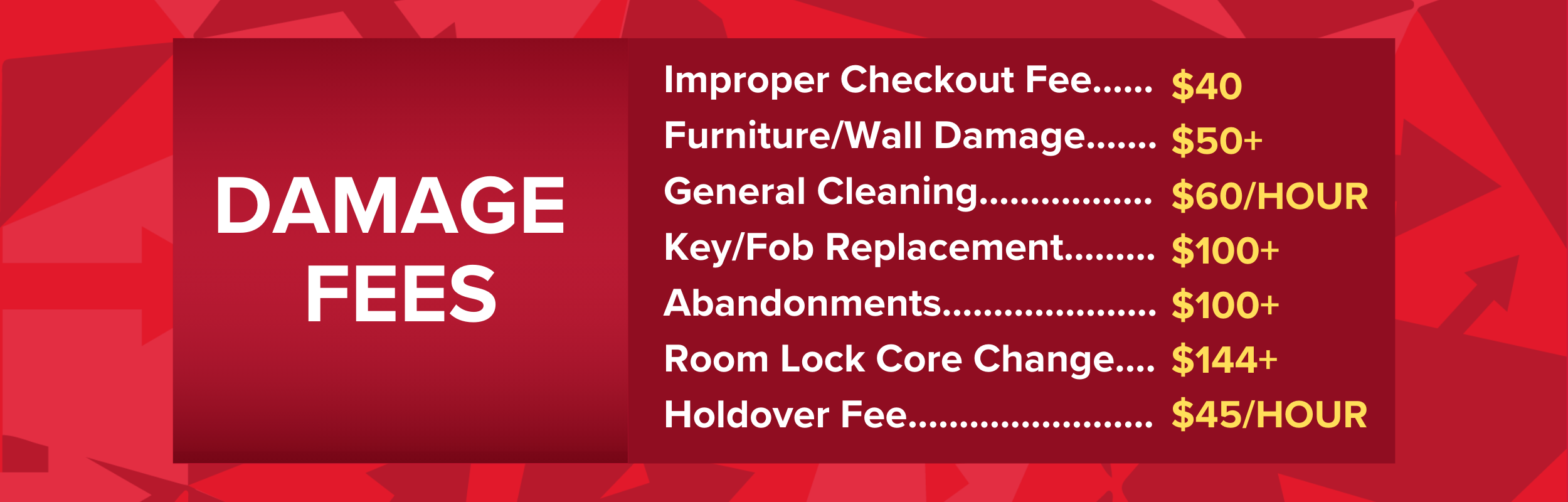 damage fees