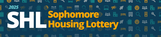 sophmore housing lottery banner